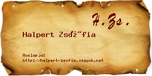 Halpert Zsófia névjegykártya