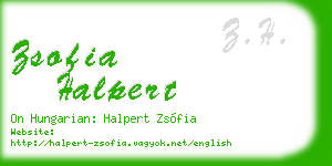 zsofia halpert business card